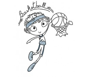 Stickdatei - Basketball Junge
